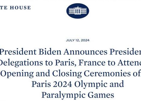 Байден назначает свою жену и супруга Камалы Харрис представителями на Олимпиаде в Париже